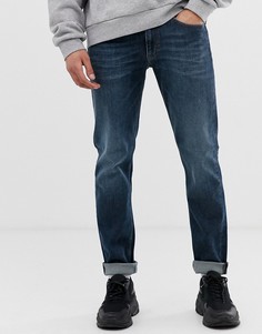 Узкие джинсы с тисненым логотипом сзади Love Moschino - Синий