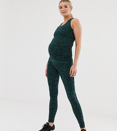 Спортивные леггинсы со змеиным принтом Mamalicious maternity - Мульти Mama.Licious