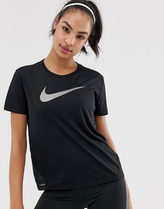 Черная футболка Nike Running Miler - Черный