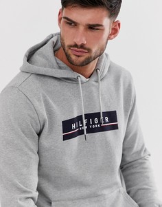 Худи серого цвета с принтом логотипа Tommy Hilfiger - Серый