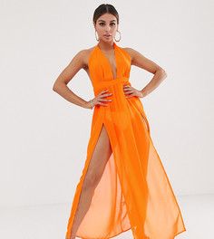 Оранжевое пляжное платье с двумя разрезами South Beach - Оранжевый