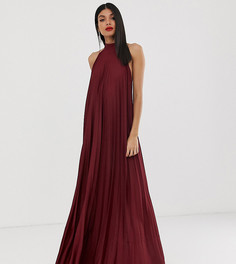 Плиссированное платье макси с открытой спиной ASOS DESIGN Tall - Мульти