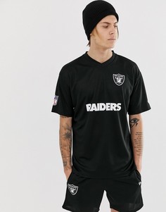 Черная сетчатая oversize-футболка New Era NFL Oakland Raiders - Черный