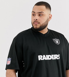Черная oversize-футболка New Era Plus NFL Oakland Raiders - Черный