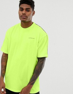 Неоново-желтая oversize-футболка с фирменной лентой Good For Nothing - Желтый