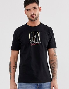 Черная футболка с золотистым логотипом Good For Nothing - Черный