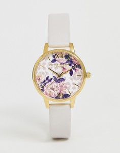 Часы с ремешком из искусственной кожи Olivia Burton OB16LP02 Wildflower - Розовый