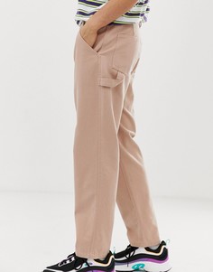Бежевые брюки из плотной парусины в стиле милитари ASOS DESIGN - Бежевый