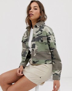 Куртка в стиле милитари с камуфляжным принтом Pull&Bear - Мульти