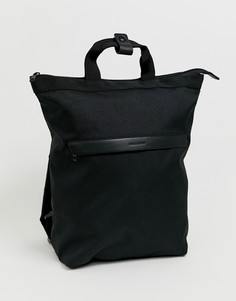 Черный рюкзак с карманом, ручкой и отделением для ноутбука ASOS DESIGN - Черный