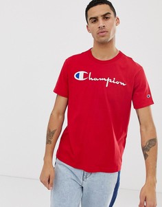 Красная футболка с большим логотипом Champion - Красный