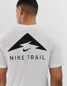 Белая футболка с логотипом Nike Running trail - Белый