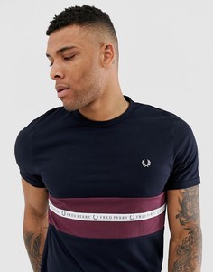 Темно-синяя суженная футболка с логотипом Fred Perry - Темно-синий