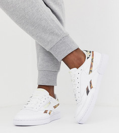 Белые кроссовки с эффектом змеиной кожи Reebok Club C эксклюзивно для ASOS - Белый