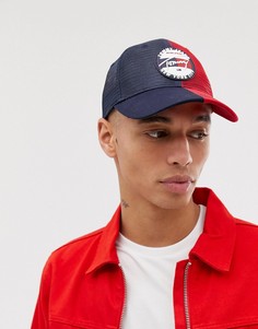 Темно-синяя сетчатая бейсболка с фирменным логотипом Tommy Jeans - Темно-синий