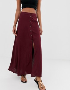 Юбка макси на пуговицах ASOS DESIGN - Фиолетовый