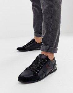 Кроссовки с красным логотипом Versace Jeans - Черный