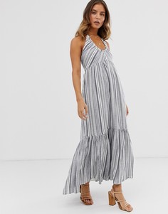 Платье-халтер в полоску Free People Audrey - Синий