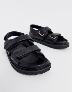 Черные сандалии на массивной подошве ASOS DESIGN Forbidden - Черный
