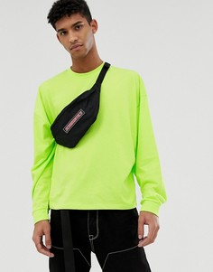 Ярко-зеленый укороченный oversize-лонгслив ASOS DESIGN - Зеленый