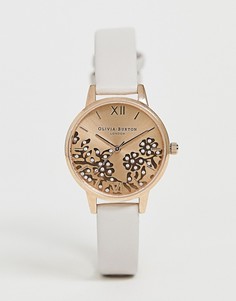 Часы с ремешком из искусственной кожи Olivia Burton OB16MV102 - Розовый