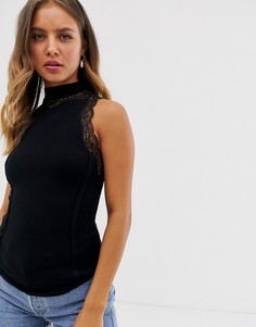 Черный кружевной топ Free People - Черный