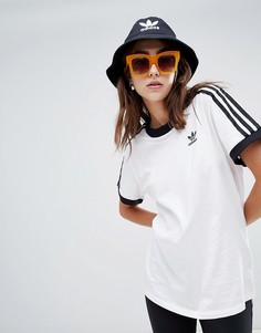 Белая футболка с тремя полосками adidas Originals adicolor - Белый