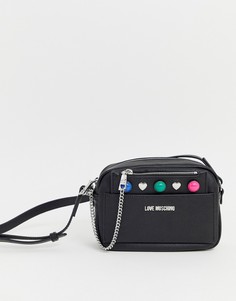 Черная сумка через плечо Love Moschino - Черный