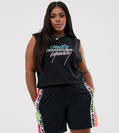 Футболка без рукавов с принтом ASOS DESIGN x glaad& Curve - Черный