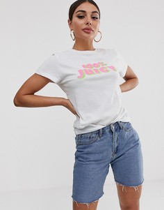 Футболка с надписью 100% Juicy от Juicy By Juicy - Белый
