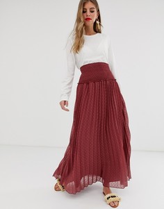 Юбка макси с присборенным поясом ASOS DESIGN - Мульти