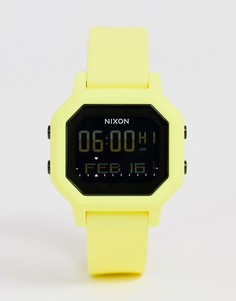 Цифровые часы цитрусового цвета с силиконовым ремешком Nixon A1210 Siren - Желтый