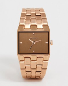 Наручные часы цвета розового золота Nixon A1262 Ticket II - Золотой