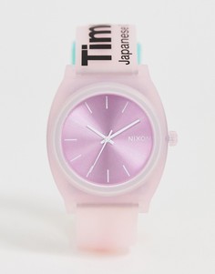 Розовые часы с силиконовым ремешком Nixon A119 Time Teller P - Розовый