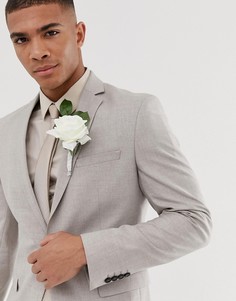 Светло-бежевый приталенный пиджак Selected Homme - Бежевый