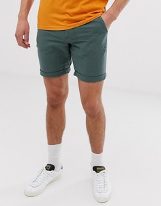 Зеленые льняные шорты Selected Homme - Зеленый