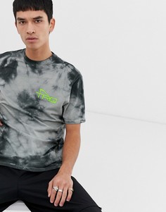 Свободная футболка с принтом тай-дай ASOS DESIGN - Черный