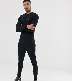 Черный спортивный костюм с вышивкой ASOS DESIGN Tall - Черный