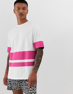 Oversize-футболка в стиле колор блок Another Influence - Розовый