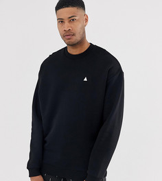 Черный свободный свитшот с треугольником ASOS DESIGN Tall - Черный