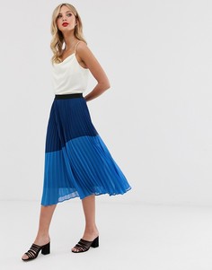 Плиссированная юбка колор блок Vero Moda - Синий