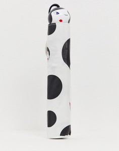 Зонт в горошек с лицом куклы Lulu Guinness - Мульти