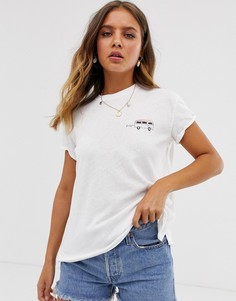 Футболка с принтом Free People Wipeout - Белый