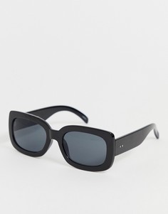 Солнцезащитные очки в толстой квадратной оправе Selected Femme - Черный