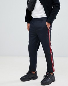Темно-синие брюки с полосками Mennace - Серый
