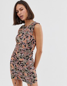 Платье мини со сборкой спереди Bershka - Мульти