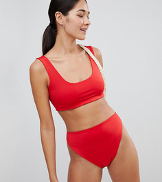 Укороченный бикини-топ PrettyLittleThing - Красный
