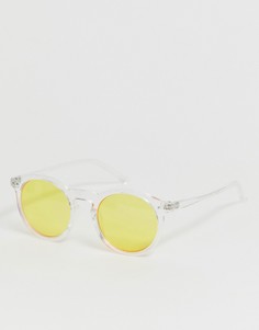 Круглые солнцезащитные очки с желтыми стеклами ASOS DESIGN - Желтый