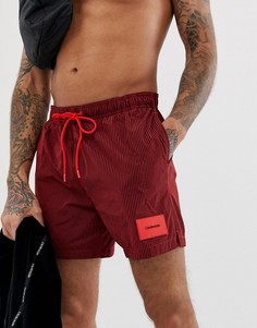 Красные шорты для плавания с нашивкой-логотипом Calvin Klein - Красный