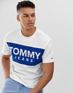 Белая футболка с контрастным логотипом Tommy Jeans - Белый